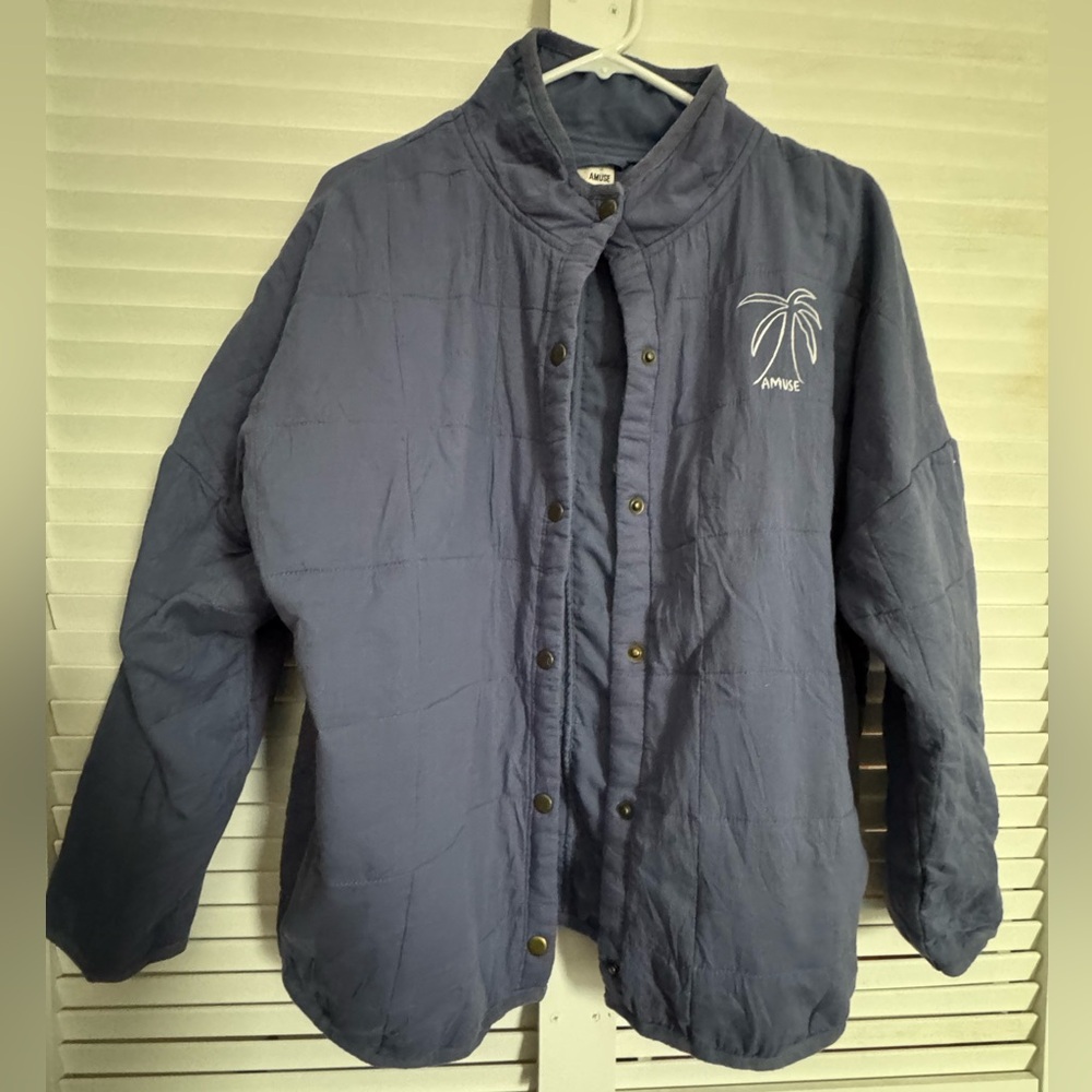Amuse Quilted Jacket with Palm Tree Logo